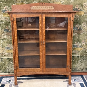 Charles Limbert Co. 2 Door Ebon Oak  Bookcase.